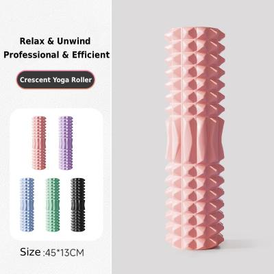 Crescent 45cm Bionic Finger Pressure Yoga Roller - Multi-Color Muscle Massage Roller for Soreness Relief, Shoulder/Back Relaxation & Leg Curve Enhancement